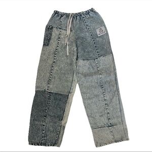 RCYCLD Patchwork Women’s Jeans M Sustainable Wide Leg Baggy Denim One Of A Kind